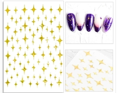 Stickers brillo de Estrellas x 1u - STRASS LASHES 