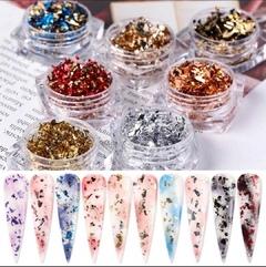 Decoracion Papel Metal Uñas X 12 Un - comprar online