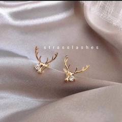 Aplique strass navideño Reno x 1u
