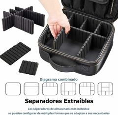 Maletín Porta Cosméticos Ajustable Portátil De Cuerina en internet
