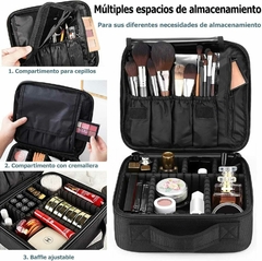 Imagen de Maletín Porta Cosméticos Ajustable Portátil De Cuerina