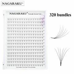 NAGARAKU abanicos extensión de pestañas prefabricados 16 líneas D0.07 mix