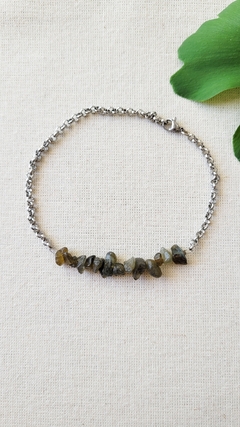 Pulsera de Labradorita (adaptable a tobillera) - comprar online