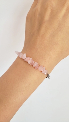 Pulsera de Cuarzo Rosa (adaptable a tobillera)