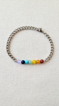 Pulsera 7 chakras con bolitas de 6mm - comprar online