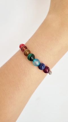 Pulsera 7 chakras con bolitas de 8mm