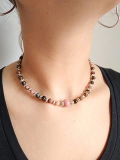 Collar simple de Rodonita
