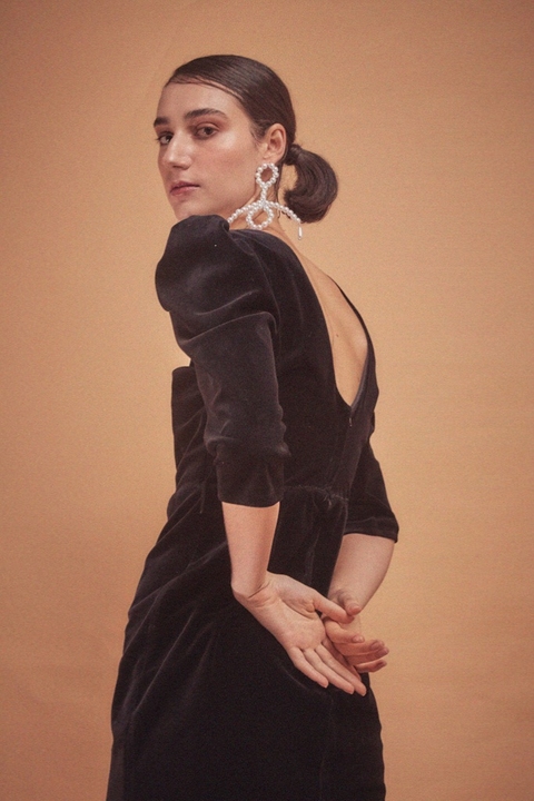 Vestido Veludo Drama