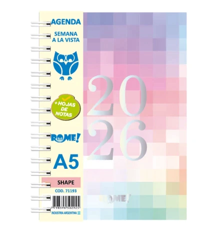Agenda Rome SHAPE A5 Diaria - comprar online