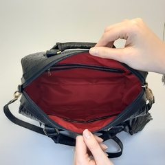 BOLSA EM COURO CROCO MARINHO REF. 1232 na internet