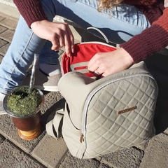 MOCHILA EM COURO NUDE REF. 1208