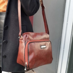 BOLSA EM COURO TELHA RISCADO REF. 1227