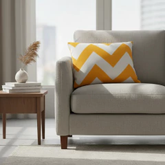 Capa de Almofada Amarela Maxi Chevron - loja online