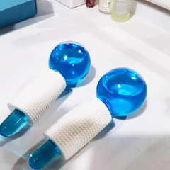 Imagem do Massageador Facial Bola De Cristal Anti Rugas Par Rosto Gelo