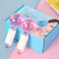 Massageador Facial Bola De Cristal Anti Rugas Par Rosto Gelo - JG-MULTIMARCAS20