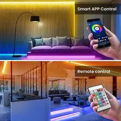 Imagem do Fita de LED USB Bluetooth, luzes RGB, lâmpada flexível, fita, autoadesiva, TV,