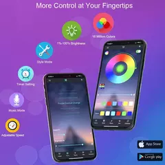 Fita de LED USB Bluetooth, luzes RGB, lâmpada flexível, fita, autoadesiva, TV, - JG-MULTIMARCAS20