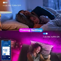 Fita de LED USB Bluetooth, luzes RGB, lâmpada flexível, fita, autoadesiva, TV, - loja online