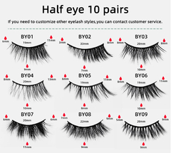 Imagem do Fox Eye Maquiagem Cílios Postiços, Sweet Cool Style, Adequado para Luz, 10 Par