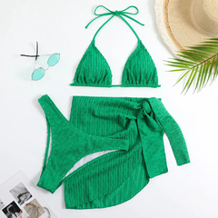 Imagem do Biquíni feminino de três peças, roupa de banho sexy