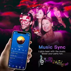 Fita de LED USB Bluetooth, luzes RGB, lâmpada flexível, fita, autoadesiva, TV, - JG-MULTIMARCAS20