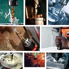 Imagem do HSS Titânio Revestido Brocas, Conjunto de Aço de Alta Velocidade, Qualidade Fe