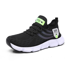 Tênis masculino e feminino, sapatos leves, malha casual, macio, com cordão - loja online