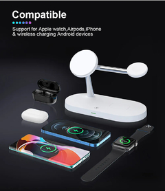Carregadores sem fio magnéticos Stand para iPhone, Carregador Dock Station para - JG-MULTIMARCAS20