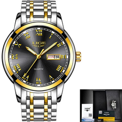 LIGE-Creative Pulseira de aço relógios para mulheres elegantes. - JG-MULTIMARCAS20