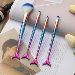 Karsyngirl-Pincel de maquiagem sereia, terno de 4 peças, fibra, colorido, cabel - comprar online