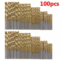 Imagem do HSS Titânio Revestido Brocas, Conjunto de Aço de Alta Velocidade, Qualidade Fe