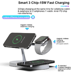 Carregadores sem fio magnéticos Stand para iPhone, Carregador Dock Station para na internet