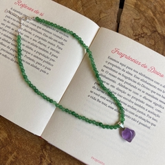choker quartzo verde