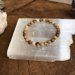 Pulseira jaspe madeira