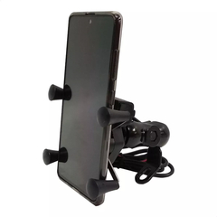 SOPORTE CELULAR SAMURAI WARRIOR ARAÑA ESPEJO CARGADOR