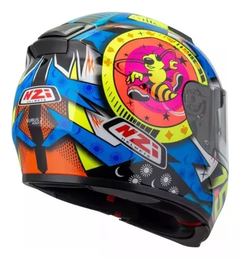 CASCO NZI EURUS 2 RAYS BLUE TINTED + CLEAR VISOR - comprar online