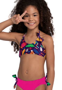 Biquini Faixa Siri Kids Estampa Pantanal - comprar online
