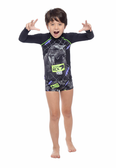 Blusa de Sol Siri Kids Rex Preta