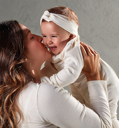 Macacao Up Baby Unisex Em Ribana Canelada Nature - comprar online