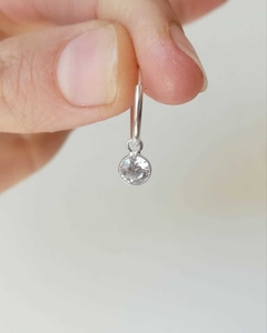 Argollita Cubic Redondo Brillo - Plata 925 Unidad