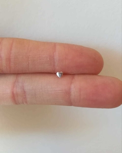 Piercing Nariz Forma Corazon - Plata 925 Unidad