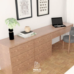 ESCRITORIO a MEDIDA con CAJONERA