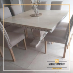 COMBO RESTORATION:MESA CUADRADA Y SILLAS-