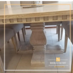 COMBO RESTORATION:MESA CUADRADA Y SILLAS- - Muebles Factory