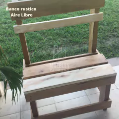 BANCO AIRE LIBRE RÚSTICO - Muebles Factory