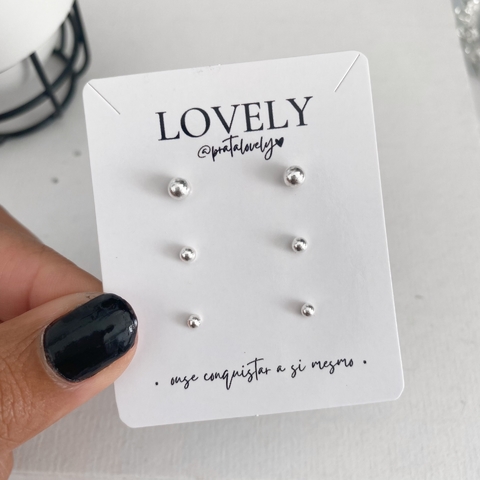 BRINCO TRIO BOLINHAS PRATA | REF B61