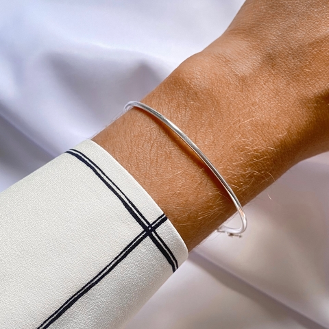 BRACELETE FIO REDONDO LISO | 6,5CM | REF BL08