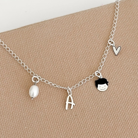 CHOKER MÃE COM PINGENTE PÉROLA - comprar online