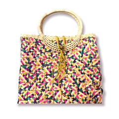Bolsa de Palha colorida - loja online
