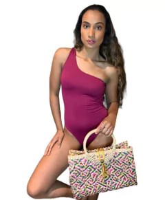 Bolsa de Palha colorida - comprar online
